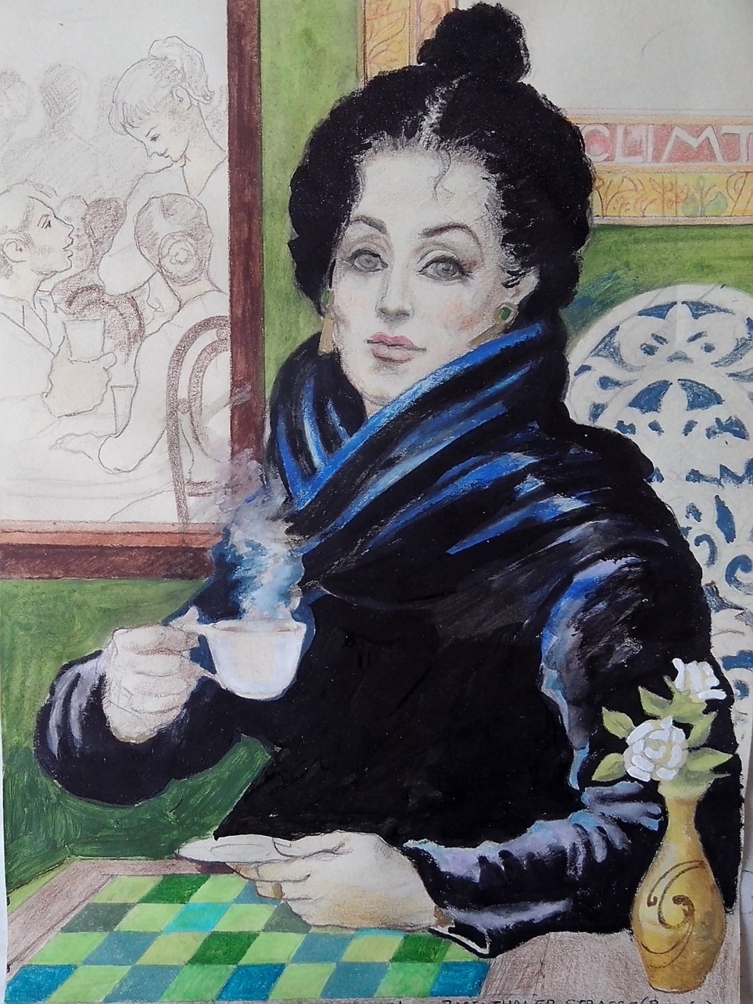Melancólica Dama de Negro (boceto)