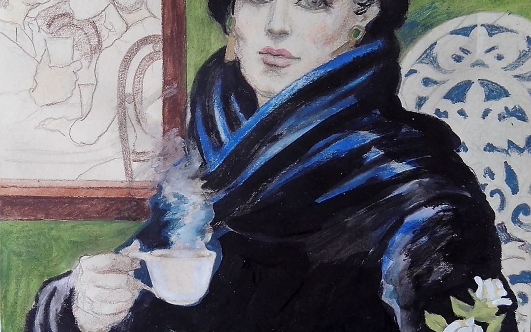 Melancólica Dama de Negro (boceto)