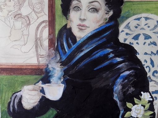 Melancólica Dama de Negro (boceto)