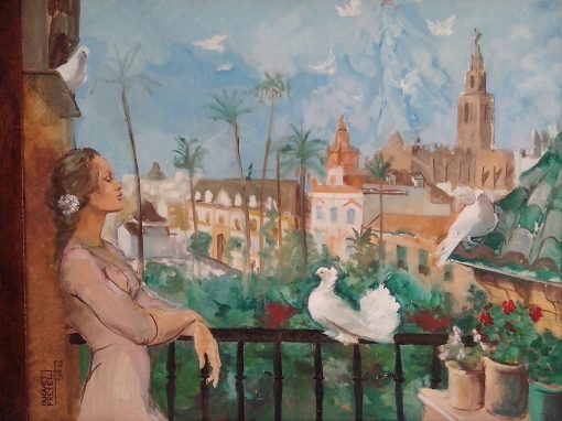 Sueños en una Azotea de Sevilla (boceto)