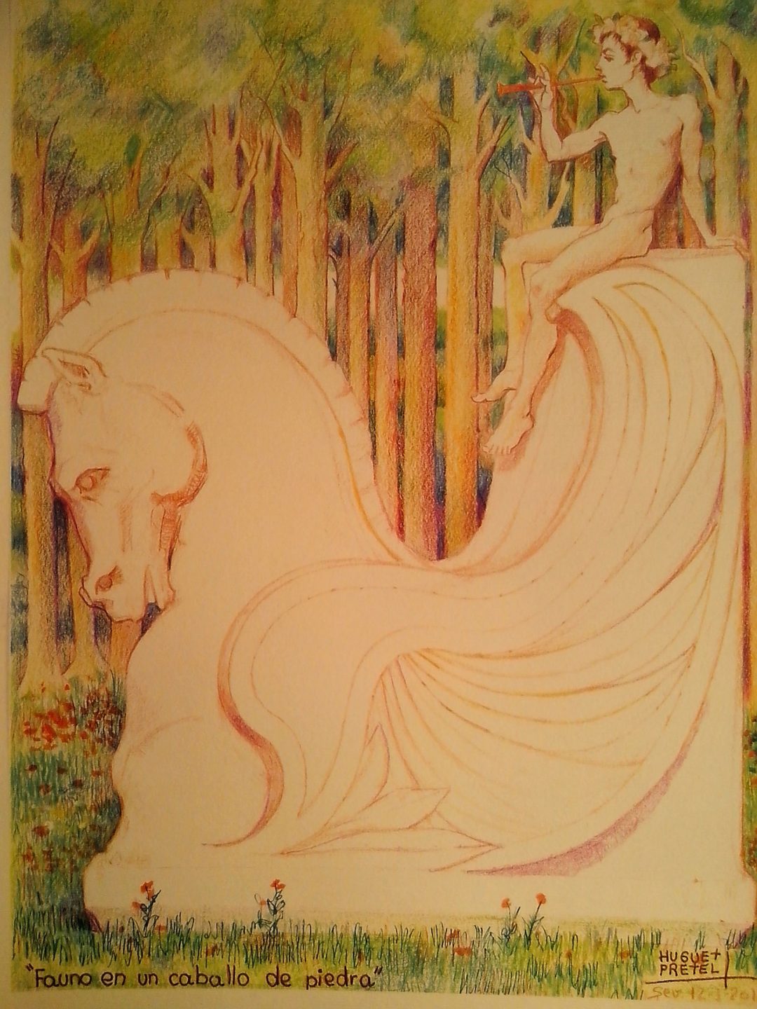 Fauno sobre un caballo de piedra, 2011